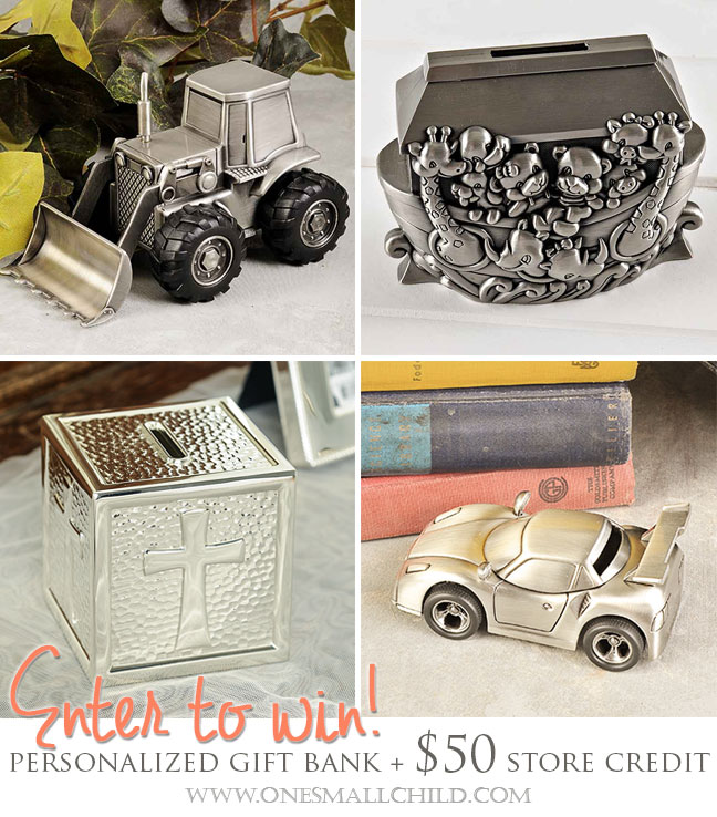 Personalized Gift Banks | Giveaways at One Small Child