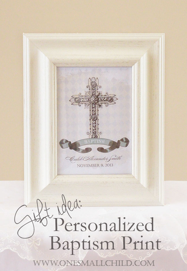 Personalized Baptism Print | Christening Baptism Gifts at One Small Child