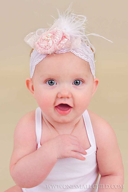 Lace Flower Baby Headbands | One Small Child