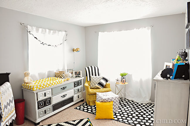 Black Grey Gold Baby's Room | Kingston's Nursery at One Small Child