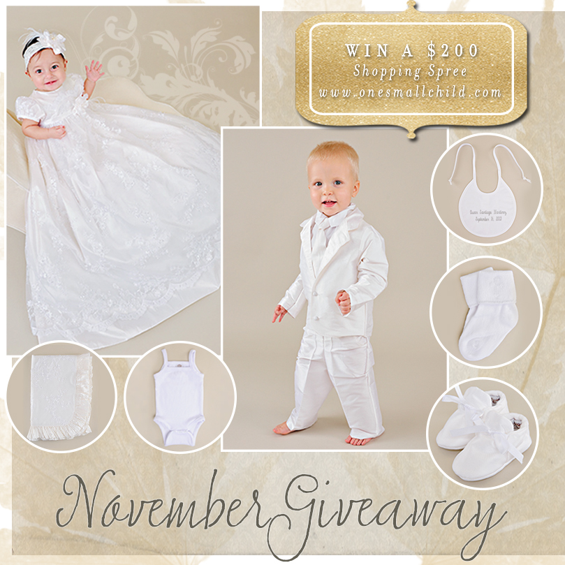 November Giveaway | Christening Gowns and Outfits by One Small Child