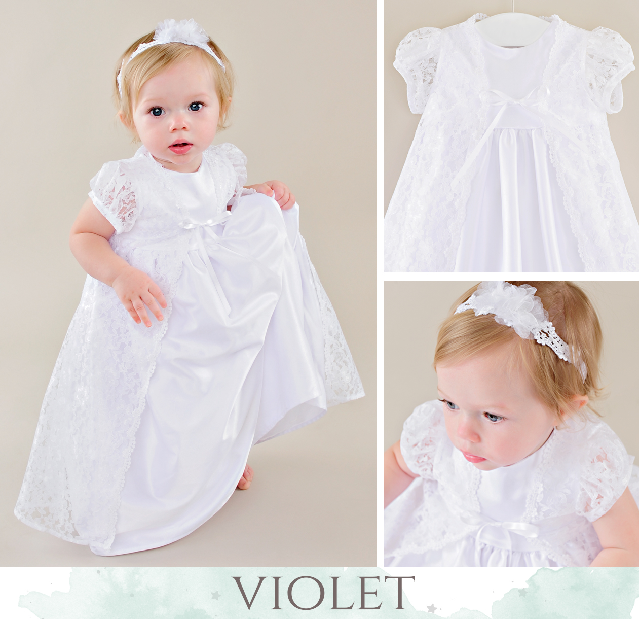 Violet LDS Blessing Dress