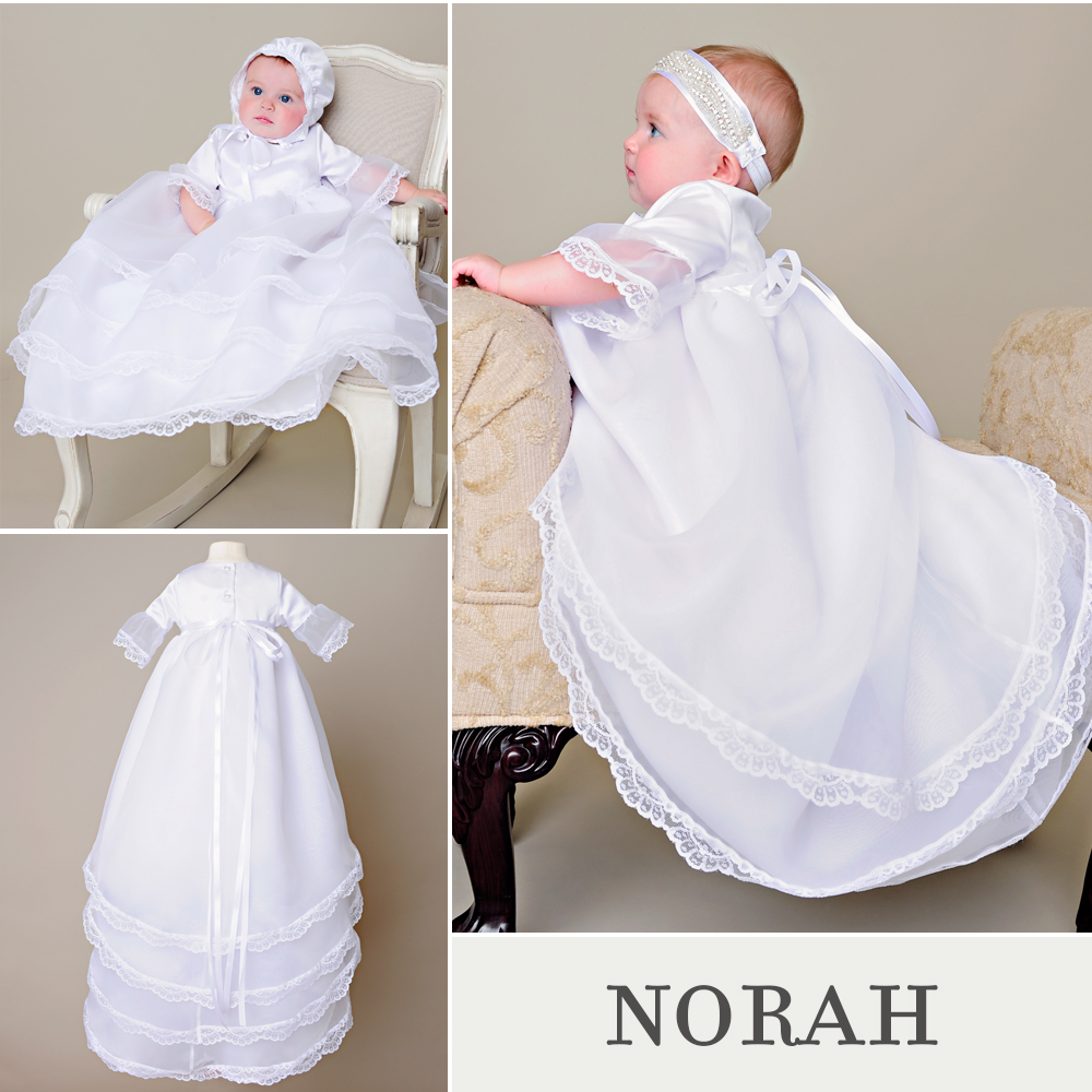 Norah Hi-Low Christening Dress