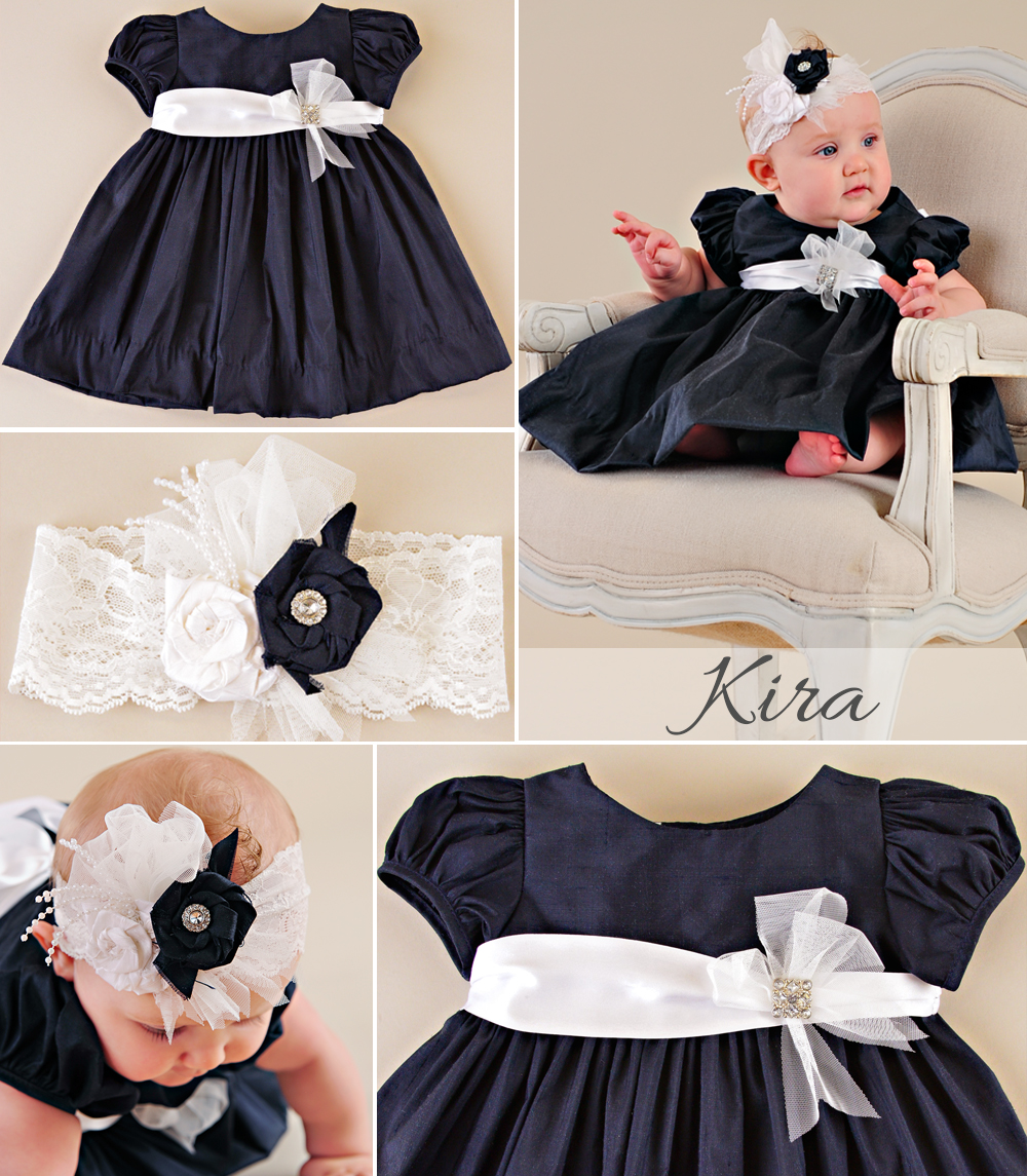 Kira Navy Party Dress for Baby Girl