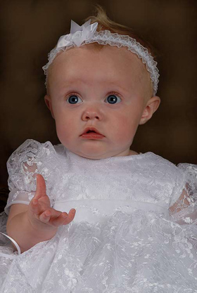 Lucy Lace Ruffle Christening Gown - One Small Child