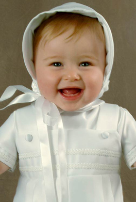 Sawyer Satin Christening Outfit - One Small Child