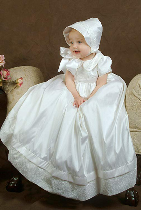 Virginia Silk Christening Gown - One Small Child