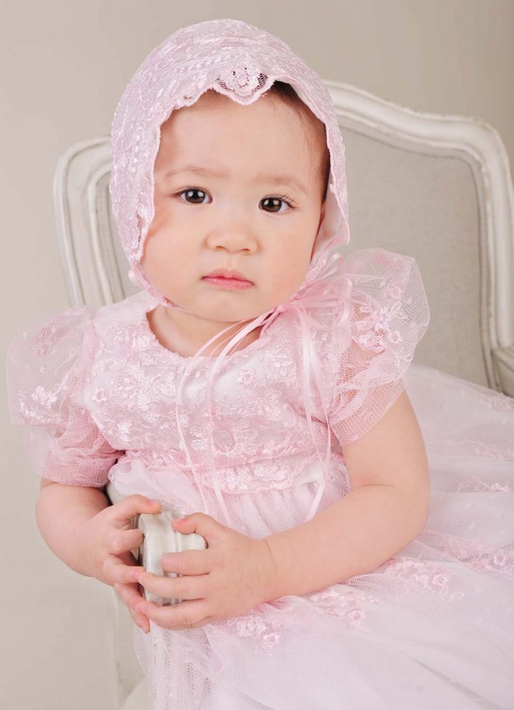 Caryssa Pink Christening Dresses - One Small Child