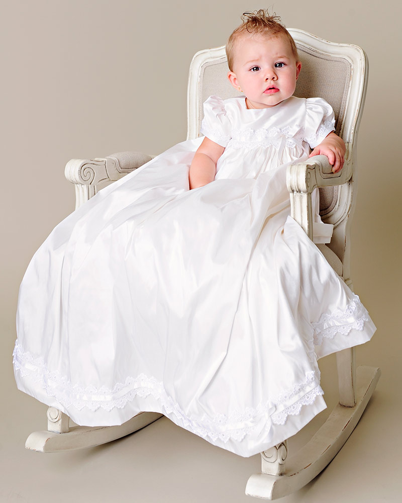 Mariana Silk Christening Gown - One Small Child