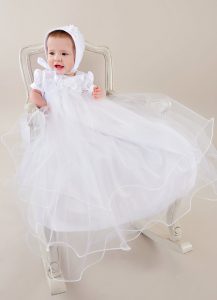 Shanna Tulle Christening Gown - One Small Child