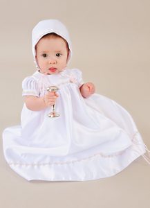 Mandi Satin Christening Dress - One Small Child