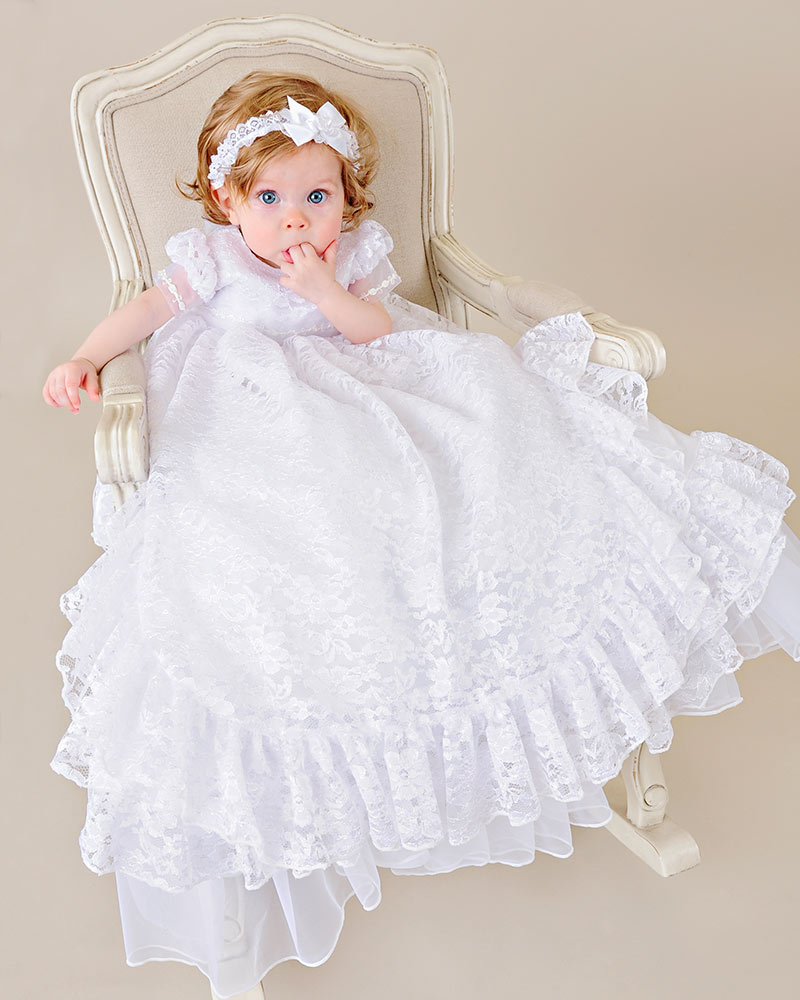 Lucy Lace Christening Gown