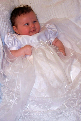 Angela Cross Embroidered Christening Gown - One Small Child