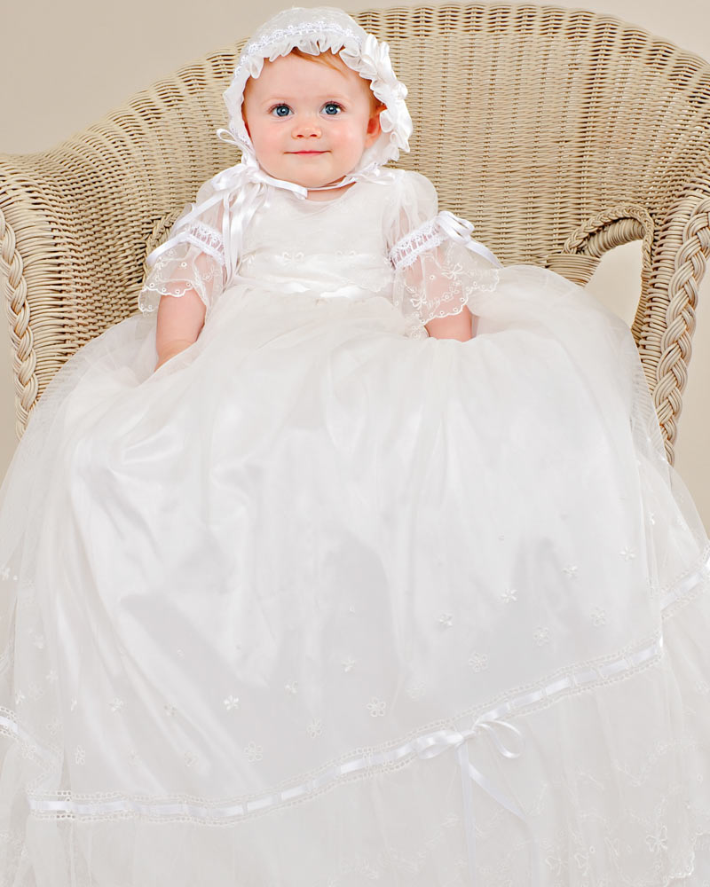 Natalia Silk Baptism Gown - One Small Child