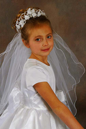First Communion Veils for Girls   - One Small Child
