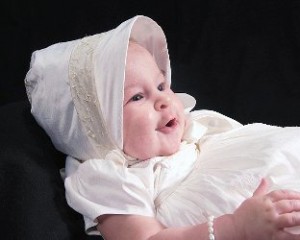 Virginia Embroidered Silk Christening Gown - One Small Child