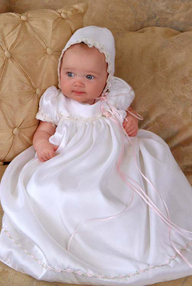 Candice Silk Christening Gown - One Small Child