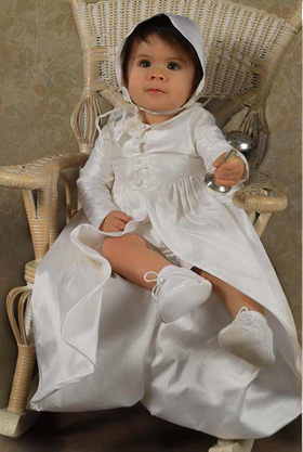 Clancey Silk Christening Coats for Boys - One Small Child
