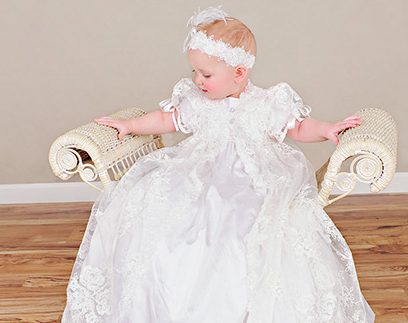 Sophi Silk Christening Gown - One Small Child