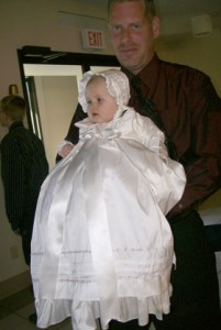 Jessa Silk Ruffle Christening Gown with Jane Coat - One Small Child