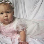 Alyssa Pink Lace Christening Gown - One Small Child