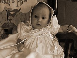 Mandi Satin Baptism Dress - One Small Child