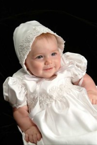 Olivia Satin Christening Gowns - One Small Child