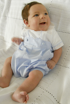 Logan Blue Christening Outfit - One Small Child