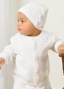 Aiden Knit Baptism Boy Outfit - One Small Child