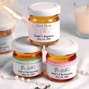 Beau Coup Honey Jar Christening Favors - One Small Child