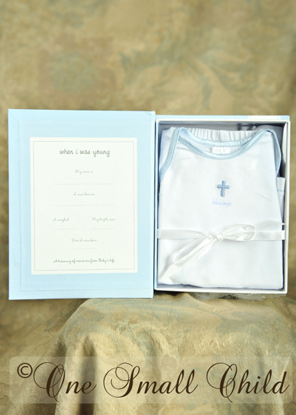 Blue Blessings Christening Gift Set - One Small Child