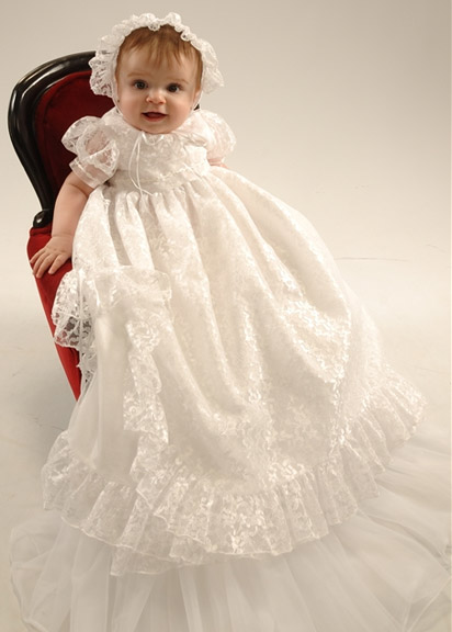 Lucy Lace Christening Dress - One Small Child