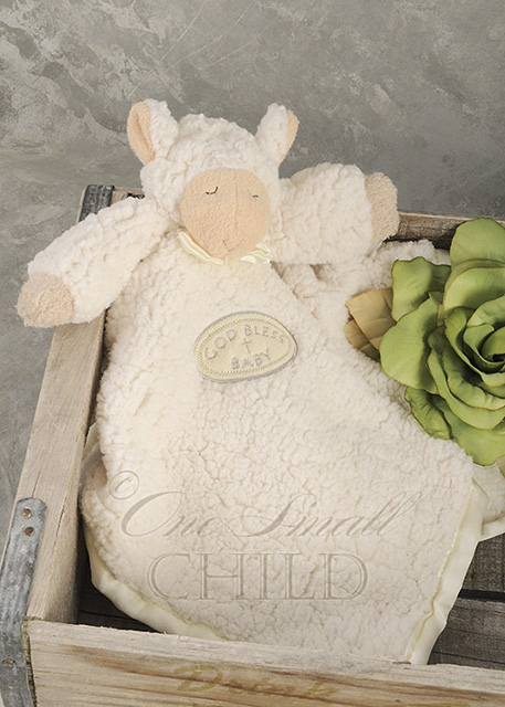 Lamb Snuggle Blanket Christening Gift - One Small Child