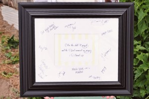 Christening Party Signature Frame - One Small Child