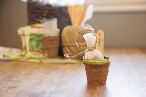 Herb Pot Favor Tutorial Finished - One Small Child