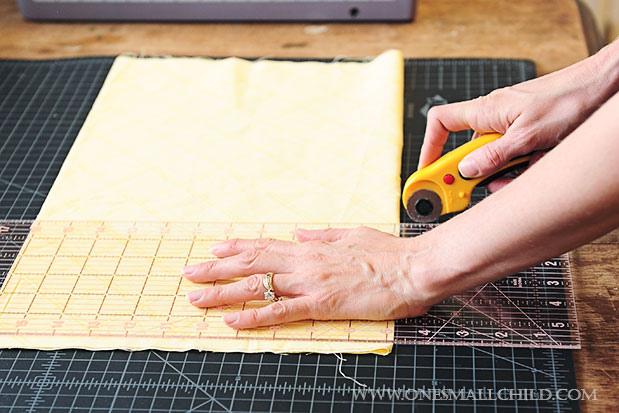 DIY No Sew Bunting Tutorial Cut Fabric Strip - One Small Child