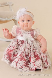 Red Silk Baby Holiday Dress - One Small Child