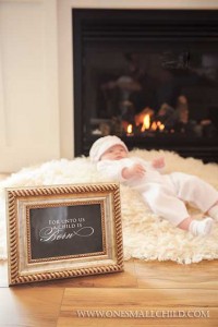 Christmas Christening Portrait Ideas   - One Small Child