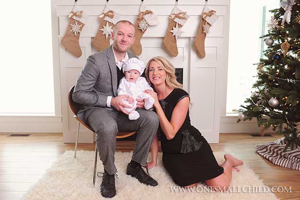 Christmas Christening Family Pictures   - One Small Child