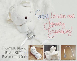 Bear Blanket Pacifier Clip Giveaway - One Small Child