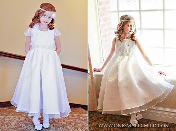 Miss Ava First Communion Dresses Jacket Headwrap | One Small Child