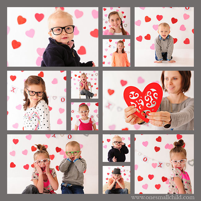 Fun valentine photo shoot! www.onesmallchild.com