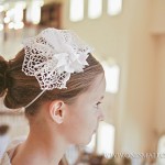 Cross Lace Fascinator First Communion Headpieces - One Small Child