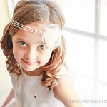 Pearl Headwrap First Communion Headbands for Girls - One Small Child