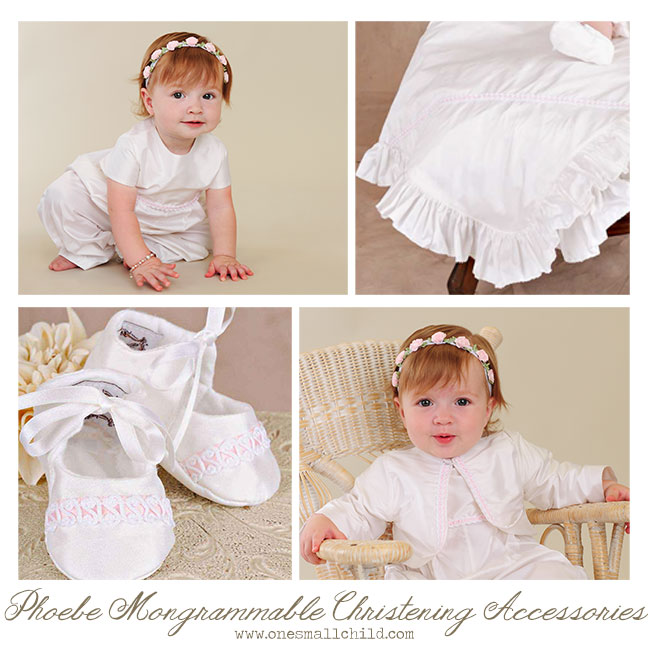 Phoebe Monogrammed Christening Accessories by  - One Small Child