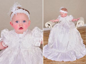 Sophi Silk and Lace Christening Gown - One Small Child
