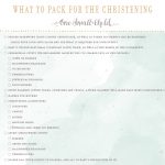 What to pack for the Christening - One Small Child