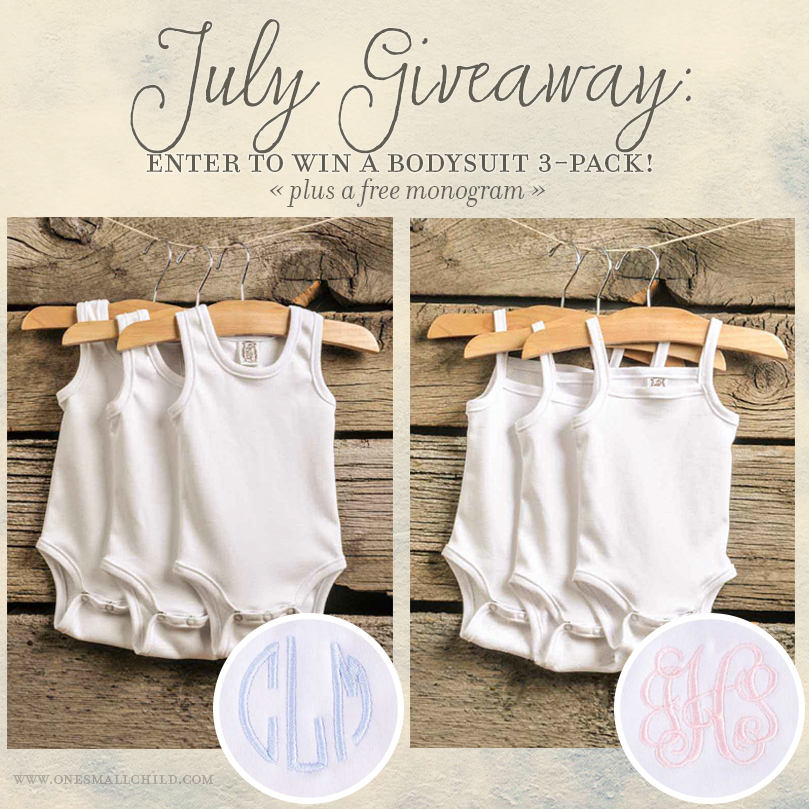 Sleeveless Bodysuit 3-Packs July Giveaway - One Small Child