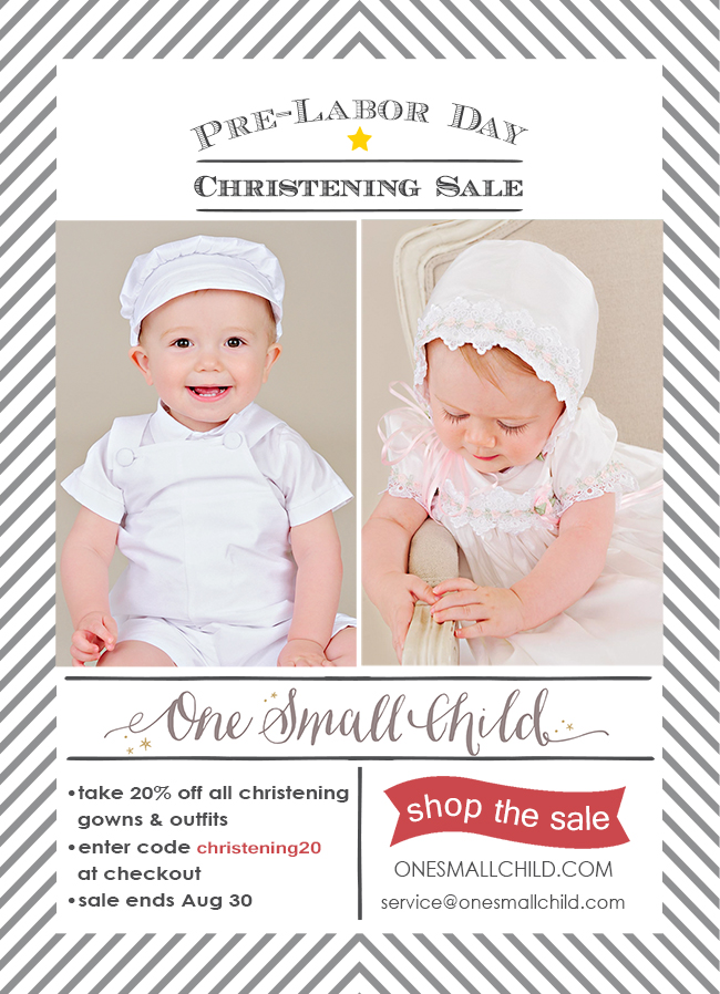 Christening Gowns & Outfits - One Small Child