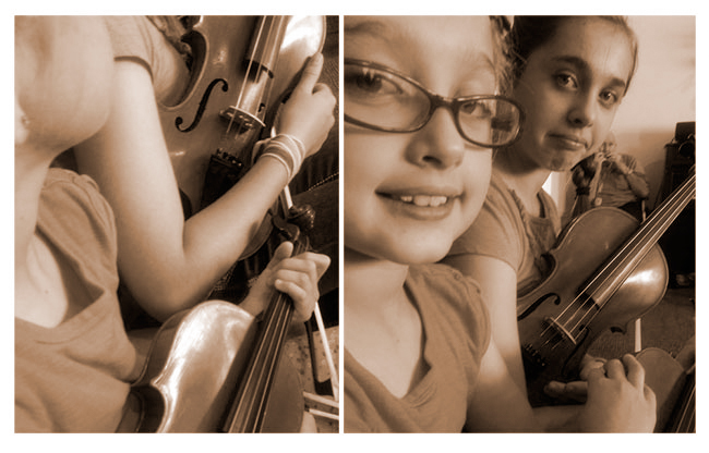 Violins with GrandmaFamily - One Small Child
